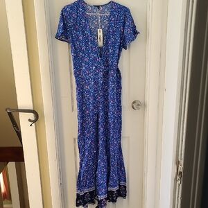 Blue Floral Maxi Dress